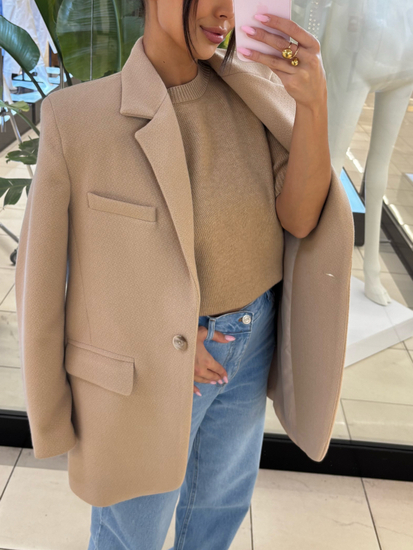 Women's Holly herringbone jacket - Mokka