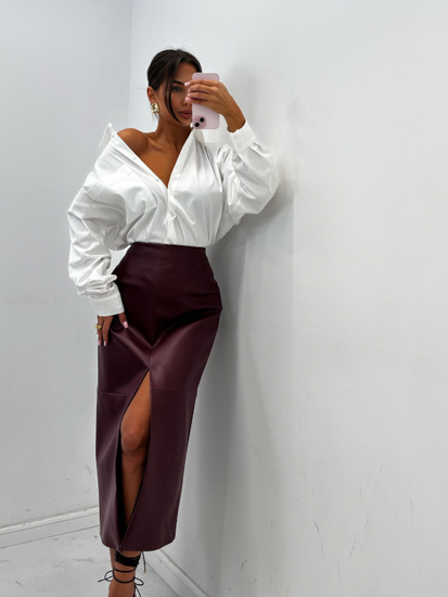 Suede Skirt - Milk Chocolate