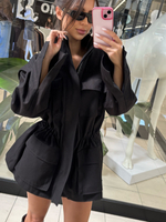 Kurtka-Kamizelka jeansowa 2w1  - Czarny