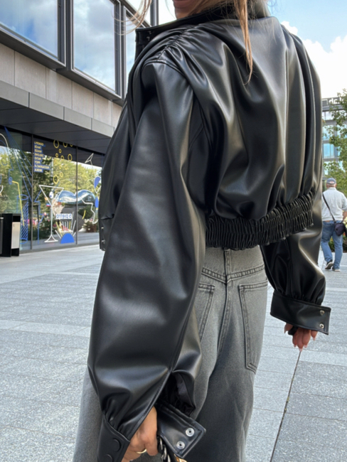 Eco leather jacket - Black