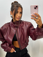 Eco leather jacket - Maroon