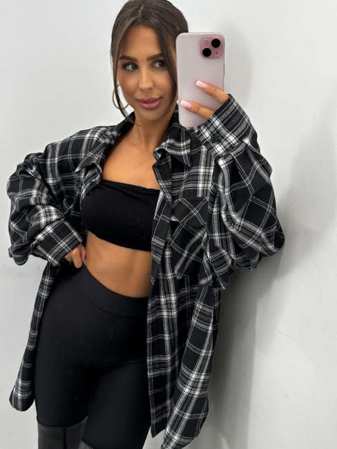 Koszula w kratę - Czarny II