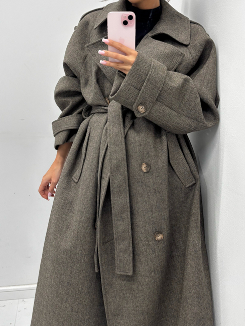 Wool coat - Cognac