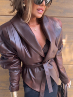 Leather jacket - Chocolate
