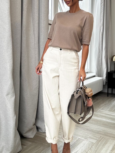 Mom fit jeans - Beige