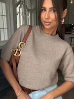 Sweter z grubszej dzianiny  - Cappucino