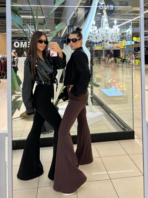 Trousers/Leggings Bells Wide Classic - Chocolate