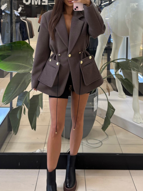 ROGER jacket/coat - Chocolate