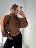 Eco leather jacket - Camel