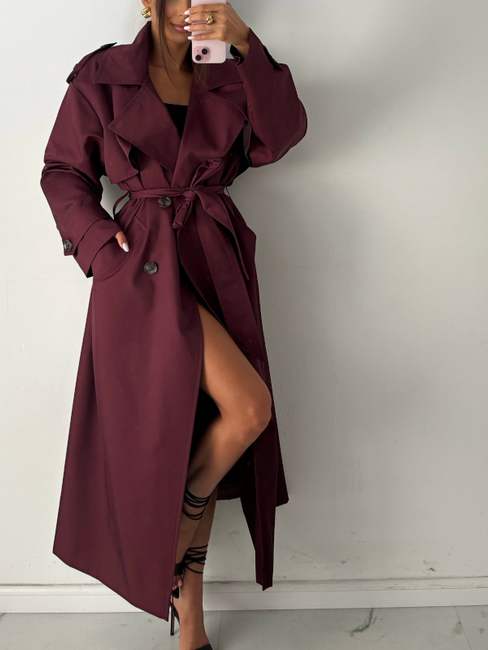 Płaszcz - Bordo