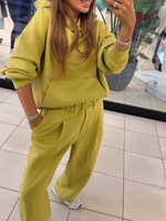 Basic sweatshirt set with hood - Orange