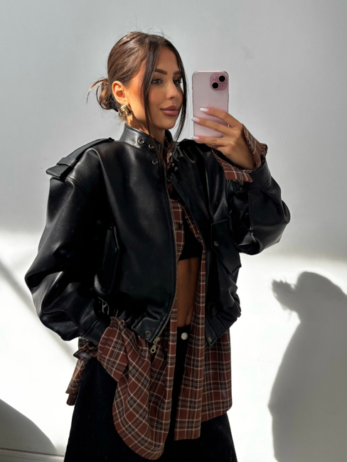 Eco leather jacket - Black