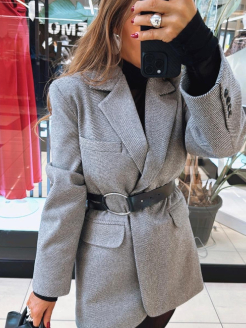 Women's Holly herringbone jacket - Black