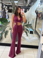 Trousers/Leggings Bells Wide Long - Maroon