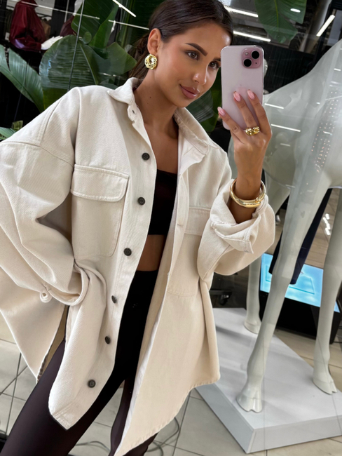 Jeans Shirt - Beige