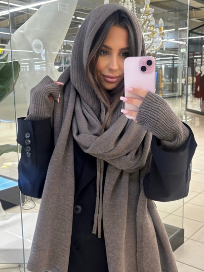 Wełniany szal - Cappuccino