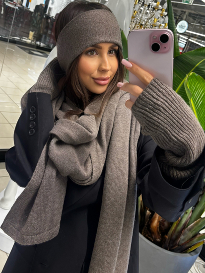 Wełniana Opaska - Cappuccino